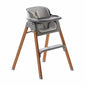 Family Baby Feeding Chair Foldable Convertible High Chair with Harness, Easy Clean Metal Frame, Removable Tray Gray