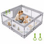 Fodoss 50x50inch Spacious Baby Playpen Playpen for Newborns and Toddlers Play Yard for Apartment Indoor Extra Large Baby Activity Center Gray