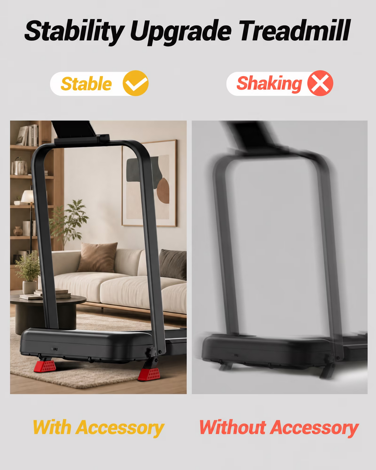 15% Incline Walking Pad with Handle Bar, 2.5HP Under Desk Treadmill 0.6-6.2MPH for Home Office, 300 LBS Weight Capacity