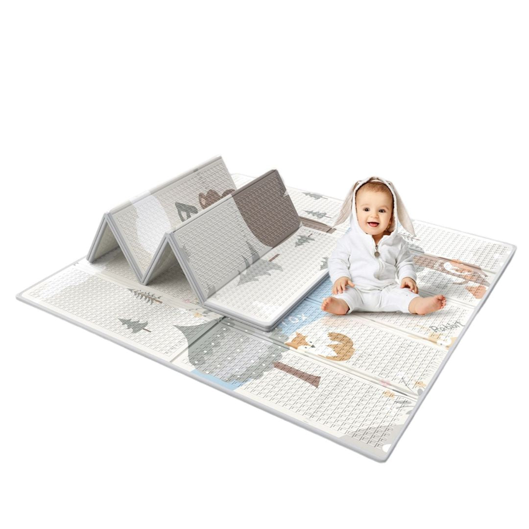 Fodoss Baby Play Mat, 47x47inch Play Mat, 0.4 in Thick Waterproof Playmat for Babies, Foldable Play Mat for Small Baby Playpen, Small Spaces