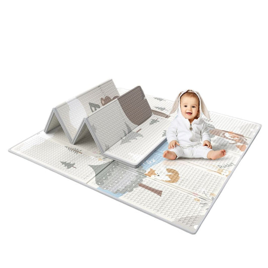 Fodoss Baby Play Mat, 47x47inch Play Mat, 0.4 in Thick Waterproof Playmat for Babies, Foldable Play Mat for Small Baby Playpen, Small Spaces