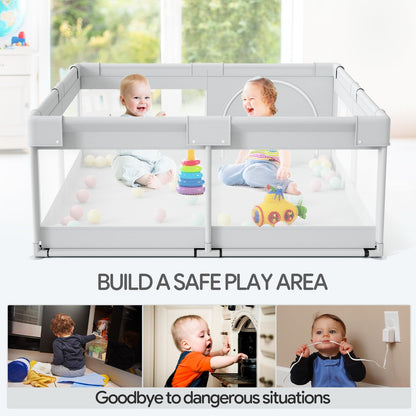 Fodoss Baby Playpen, 47x47 Small Baby Play Pen,Toddler Playpen for Apartment,Play Yard for Baby,Baby Activity Play Fence, Extra Large Baby Playard