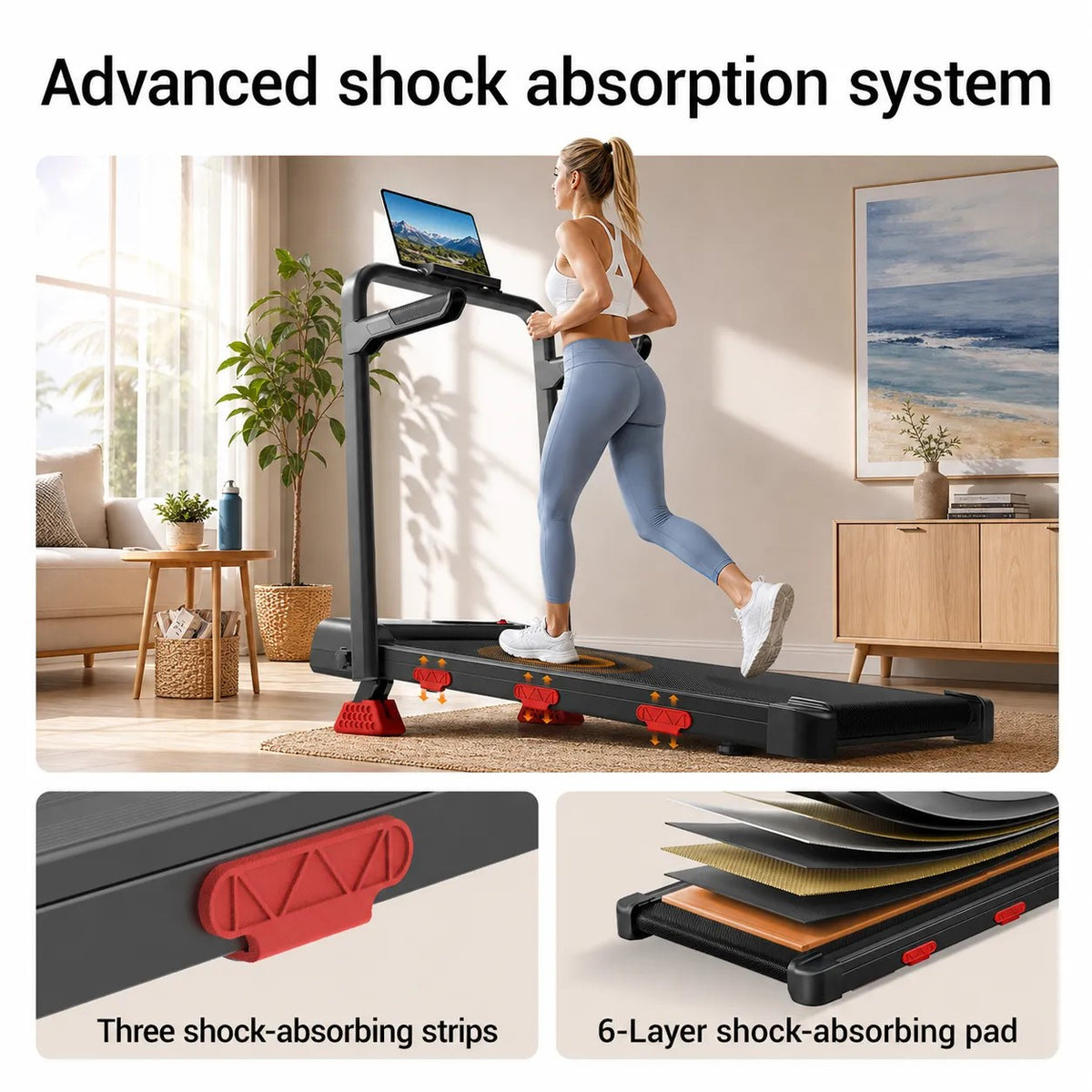 16% Incline Walking Pad Treadmill, 4-in-1 Foldable Under Desk Treadmill with Handles, 2.5 HP Quiet Motor, 330 lb Capacity